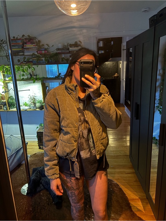 Fashion Nova Jackets & Blazers - Fashion Nova Olive Corduroy Puffer Jacket